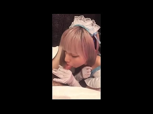 ❤️ Japanese Idol [mayuka], franskur vinnukonubúningur, 1. hluti, blástur og hristur af sér með húðkrem ❌ Klámmyndband hjá okkur ☑