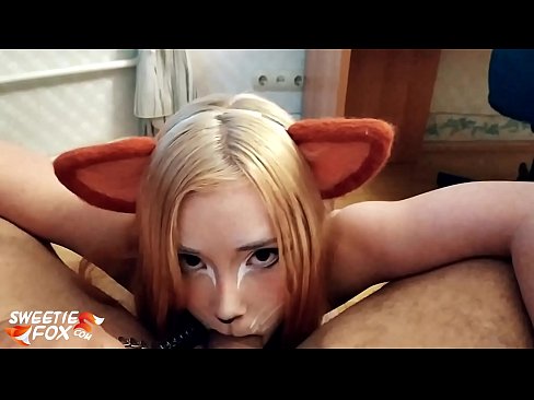 ❤️ Kitsune gleypa pikk og ásamt í munninum ❌ Klámmyndband hjá okkur ☑